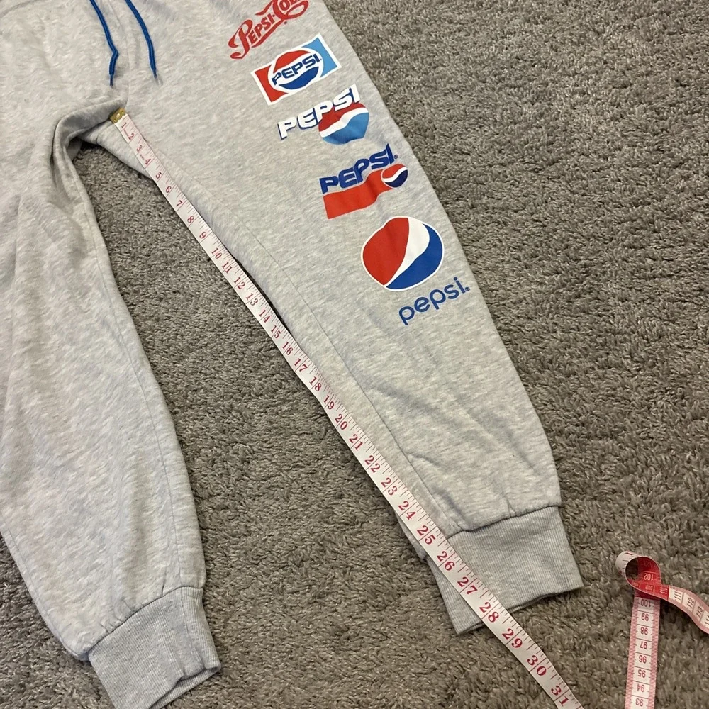 Pepsi Cola SODA Logo Graphic Gray Jogger Sweatpants Drawstring Pants 3XL / XXXL